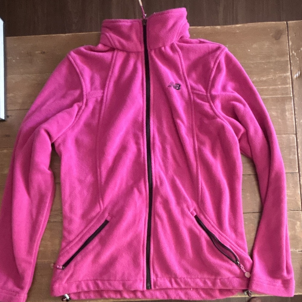 New Balance Women's Small Full Zip Fleece Jacket Magenta Pink ActivewearRN130893